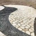 锦州 黄金麻冰裂纹地铺石工地铺装案例