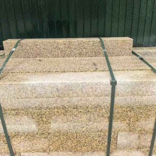 锦州 黄金麻花岗岩石材机切面栏杆料半成品