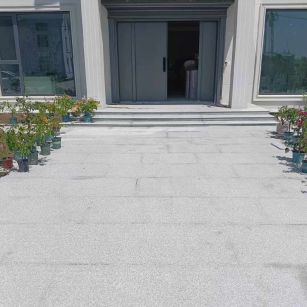 锦州 芝麻白花岗岩地铺石地面铺装