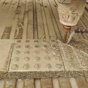 锦州 芝麻白花岗岩石材盲人石、盲道石、盲点石