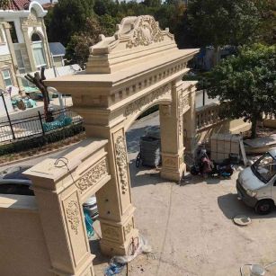 锦州 黄金麻荔枝面花岗岩别墅门楼