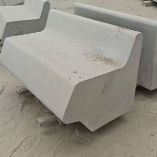 锦州 芝麻白花岗岩异形坐凳，石凳