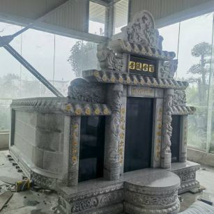 锦州 芝麻白墓碑效果展示图