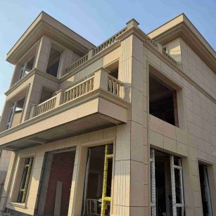 锦州 黄金麻花岗岩石材荔枝面外墙干挂效果展示