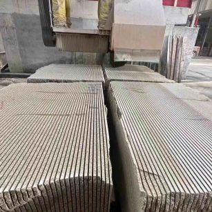 锦州 车间生产日常，黄金麻白麻花岗岩