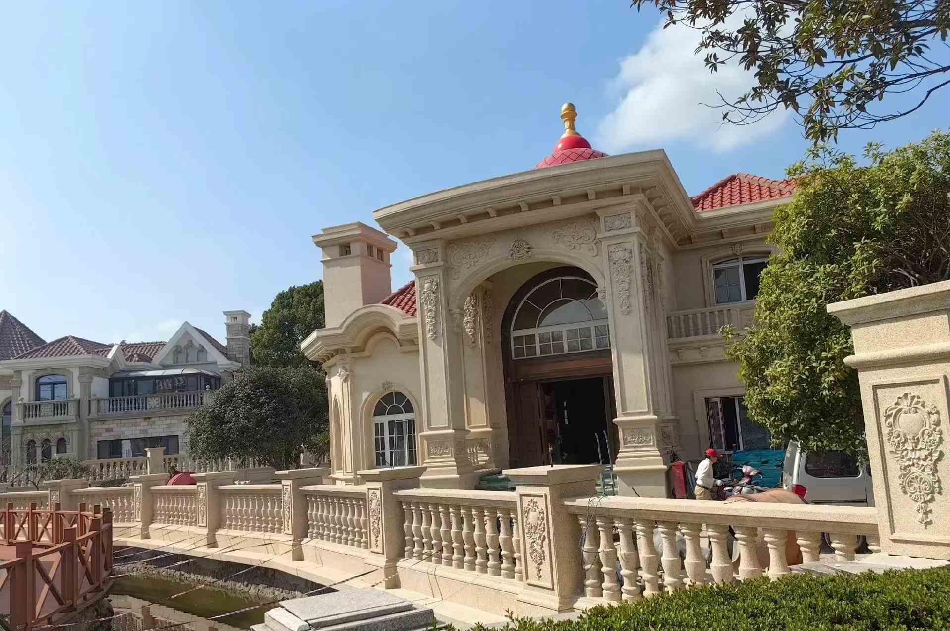 锦州 黄金麻花岗岩欧式别墅