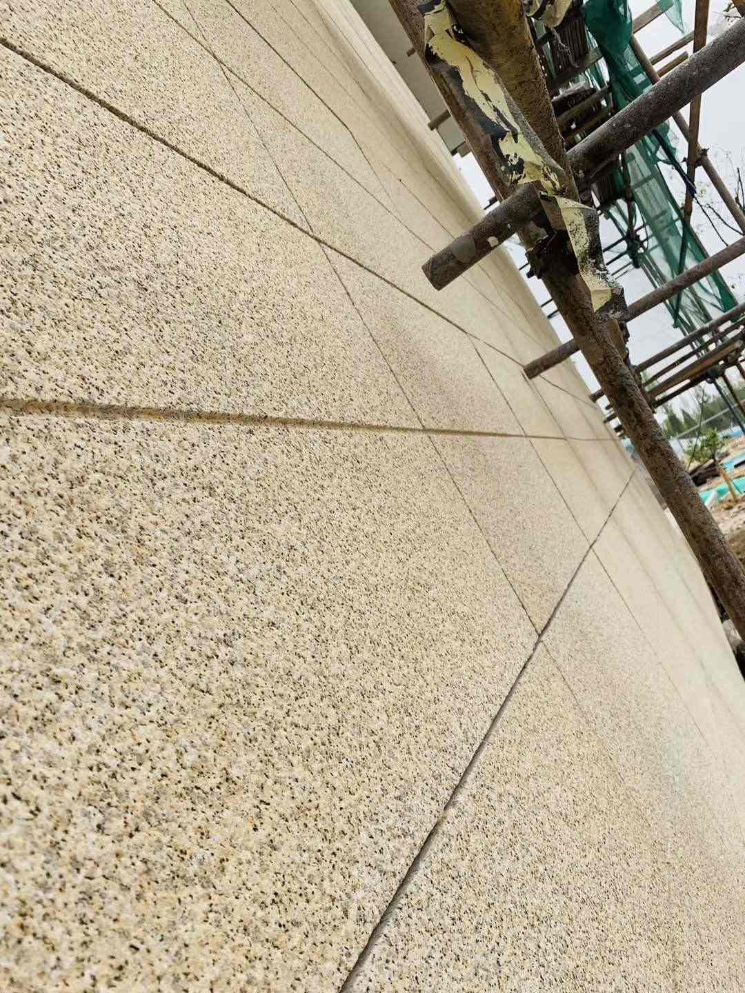 锦州 黄金麻花岗岩荔枝面外墙干挂石材效果示例